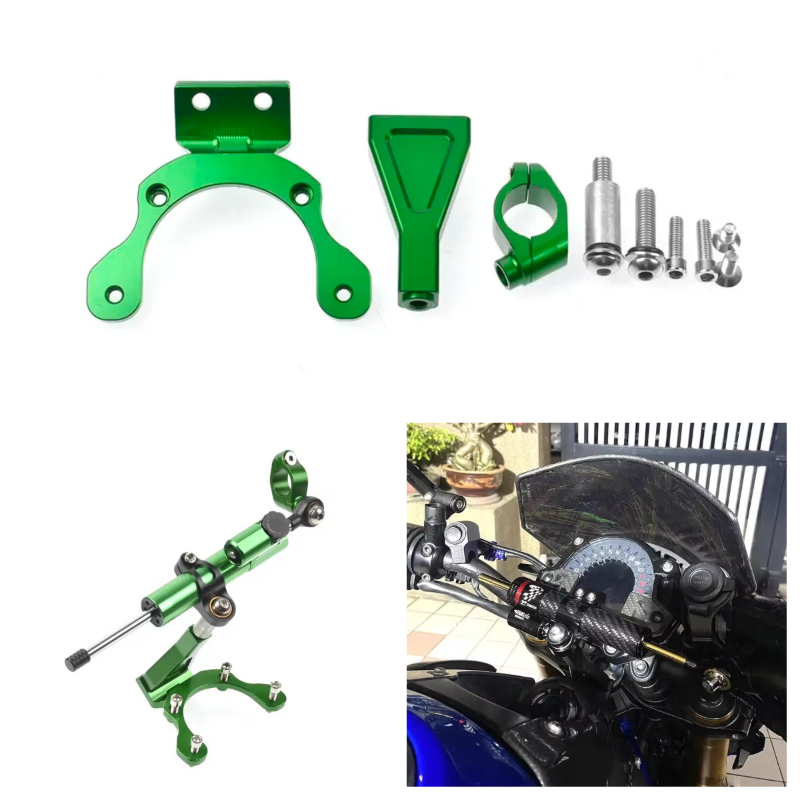 Steering Damper Stabilizer Kit Cnc - Amortisseur de direction en fibre de