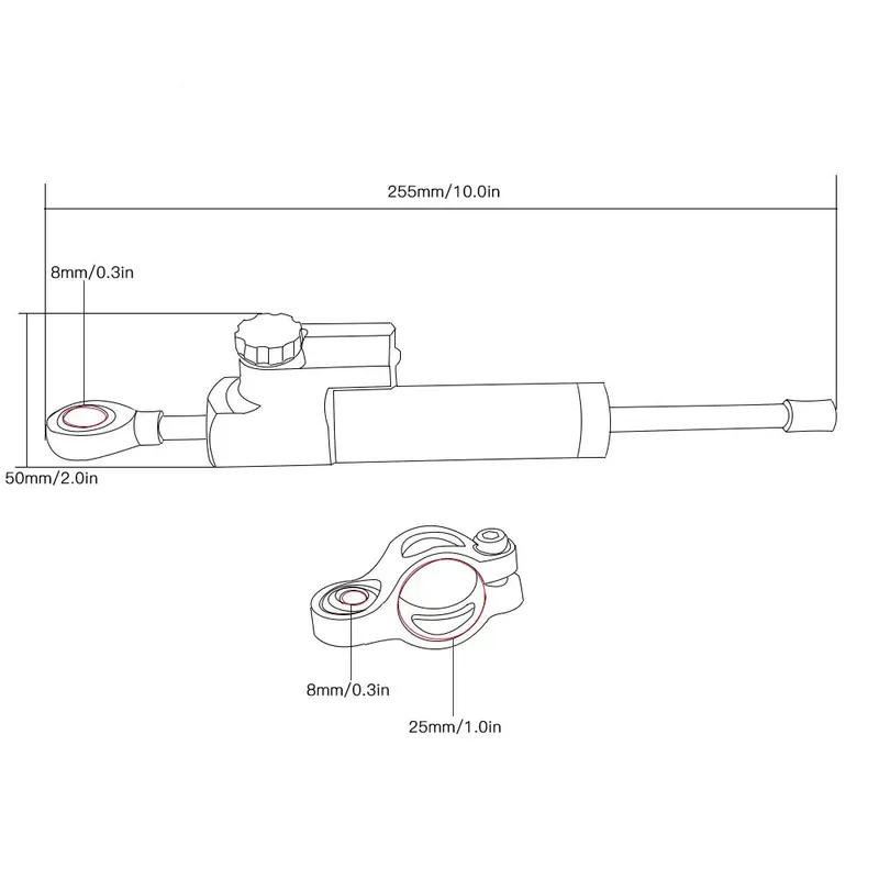 Kit de fixation réglable pour  - Steering Damper Stabilizer Kit Cnc avis et prix