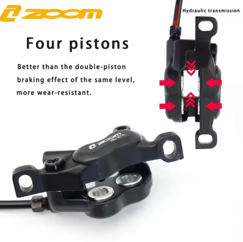 ZOOM HB-876E e-bike 4 pistons  - Zoom Hydraulic Brake 4 Piston E-Scooter avis et prix